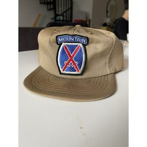 US Army 10th Tenth Mountain Division - Vintage - Hat Cap - Adjustable - Foam